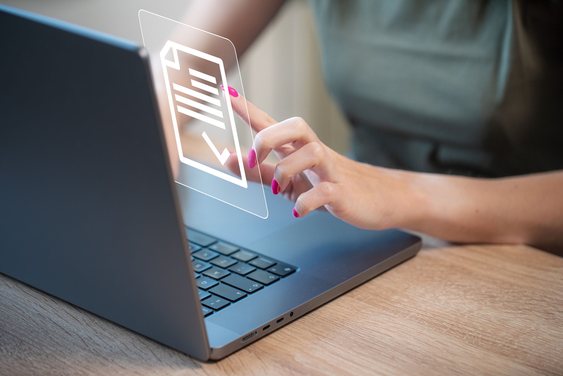 Electronic signature, electronic documents concept